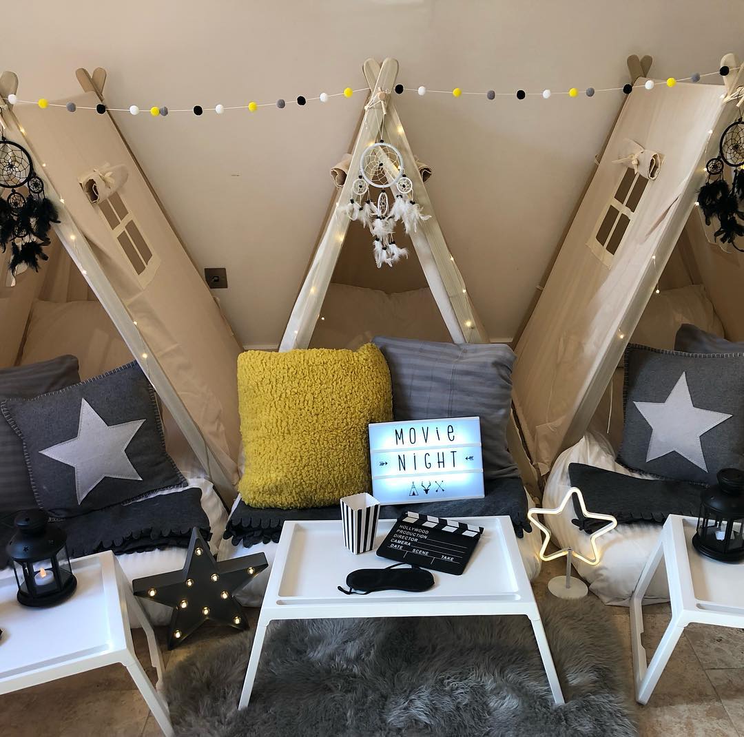 Movie night teepee theme